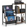 3-Tier Vinyl Record Storage Rack, Holds Approximately 200 Records
