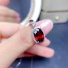 Luxury Simulated Ruby & Diamond Pendant Necklace - Trendy Clavicle Chain for Women