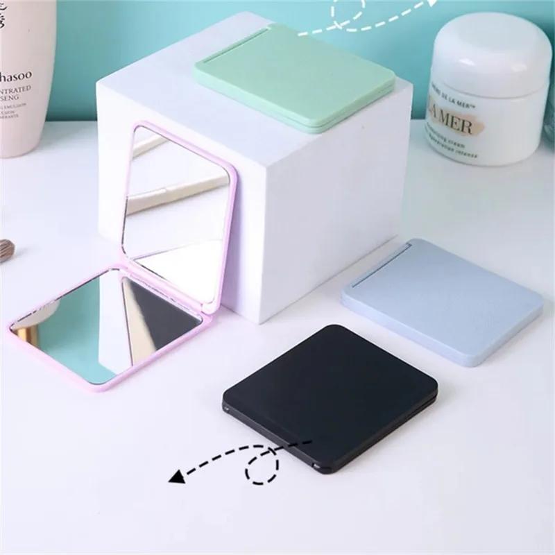 Mirror Foldable Makeup Mirror Portable Double-Sided Mirror Student Dormitory Desktop Small Gift Mini Pocket Mirror  Home Decor