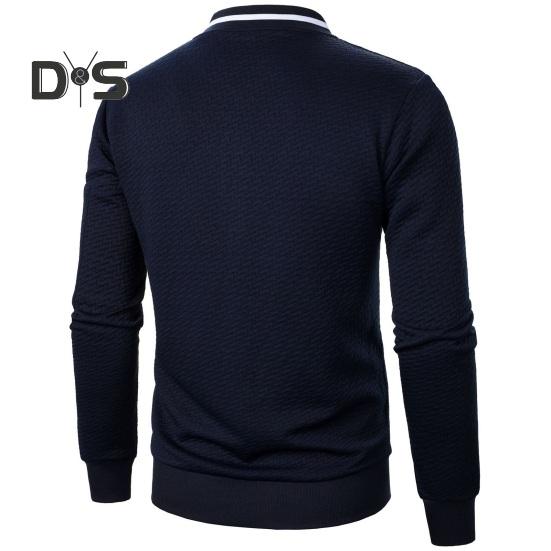 Herren Sweatshirtjacke Jacquard-Design Einfarbig Langarm Casual Top Stehkragen Lockerer Reißverschluss Outdoor Streetwear Mantel Sweatshirts