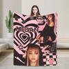 Katseye Kpop Flannel Blankets Winter  Soft Durable Bedding Throws for Children Outdoor Graphic Bedspread Sofa Bed Cover