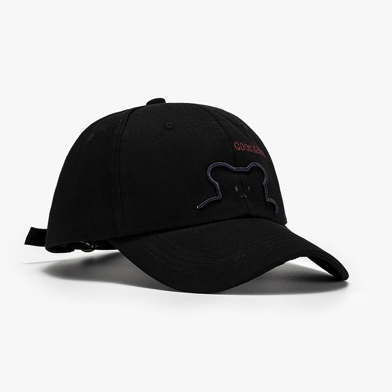 Hat Women's Spring Summer Breathable Soft Top Cap Men's Outdoor Sunscreen Korean Cute Bear Baseball Cap