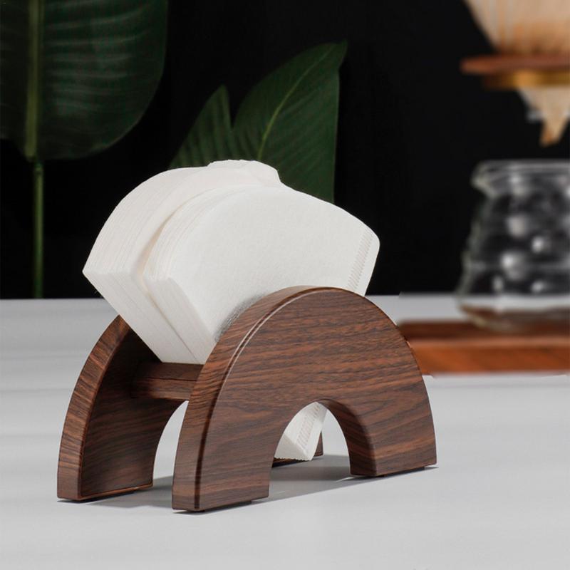Coffee Filter Holder Fan-Shaped Stable Coffee Paper Filter Organizer Coffee Bar Coffee Paper Organizer With Base Filter Racks