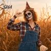 Elastic Headband for Costumes Scarecrow Costume Set, with Pointed Hat And Straw Retro Pieces Bracelets, Halloween Cosplay Farm Party Accessories