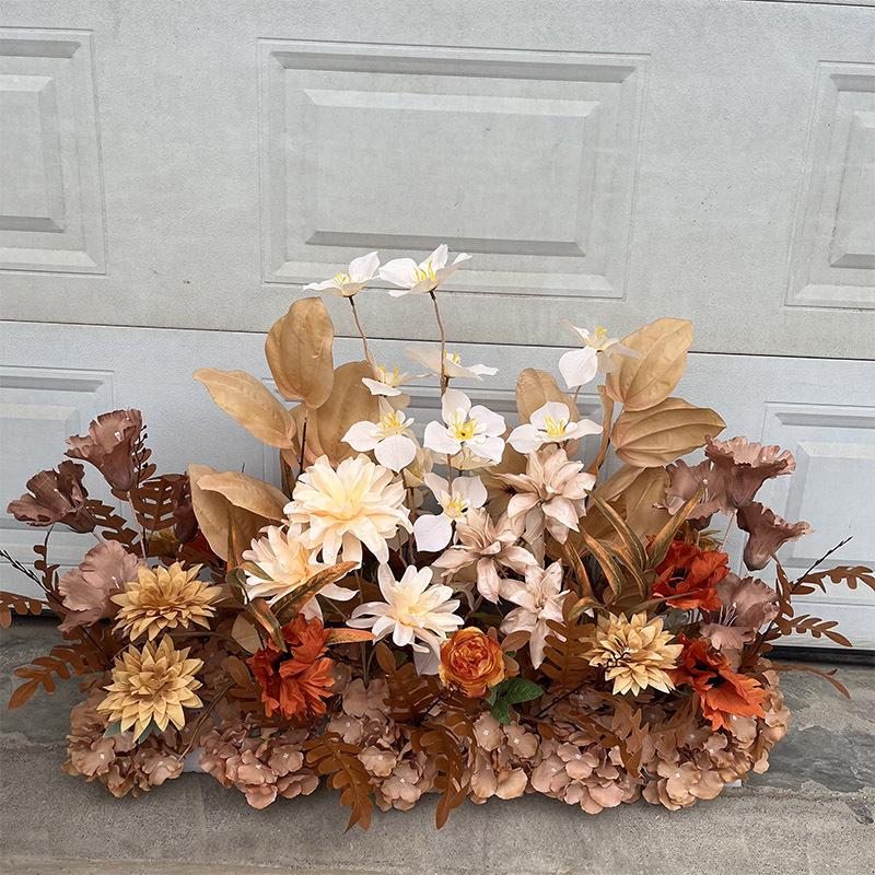 Complete Wedding & Banquet Artificial Flower Set: Ground Rows & Table Decor