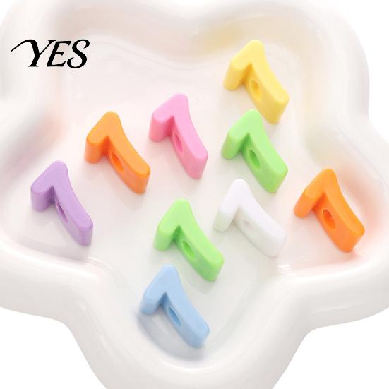 Large Hole Beads 5Pcs DIY Acrylic Bubble Number Beads, 0-9 Chunky Colorful Spacer for Crafting Projects