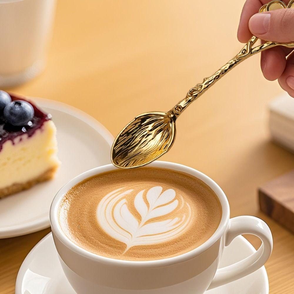 Vintage Königlicher Stil Dessertlöffel Teelöffel Eiswerkzeuge Neu Kaffeelöffel Weihnachtsgeschenk