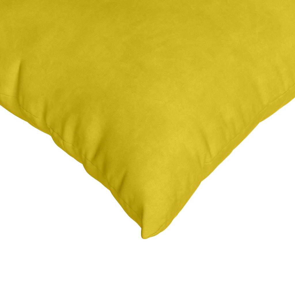 Sofa Cushions 2 Pieces Yellow 50 X 30 Cm Cord Fabric