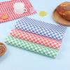 100 Piezas Papel Encapsulado a Cuadros Papel Graso de Grado Alimenticio Envoltorios de Comida Revestimiento de Cesta de Papel Papel Para Pan Sándwich Hamburguesa Papas Fritas Papel Aceitado