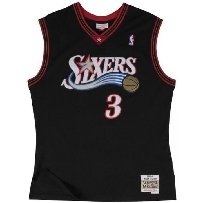Maillot NBA - Mitchell &amp; Ness - Allen Iverson - Philadelphie Sixers - Noir - Taille M/L