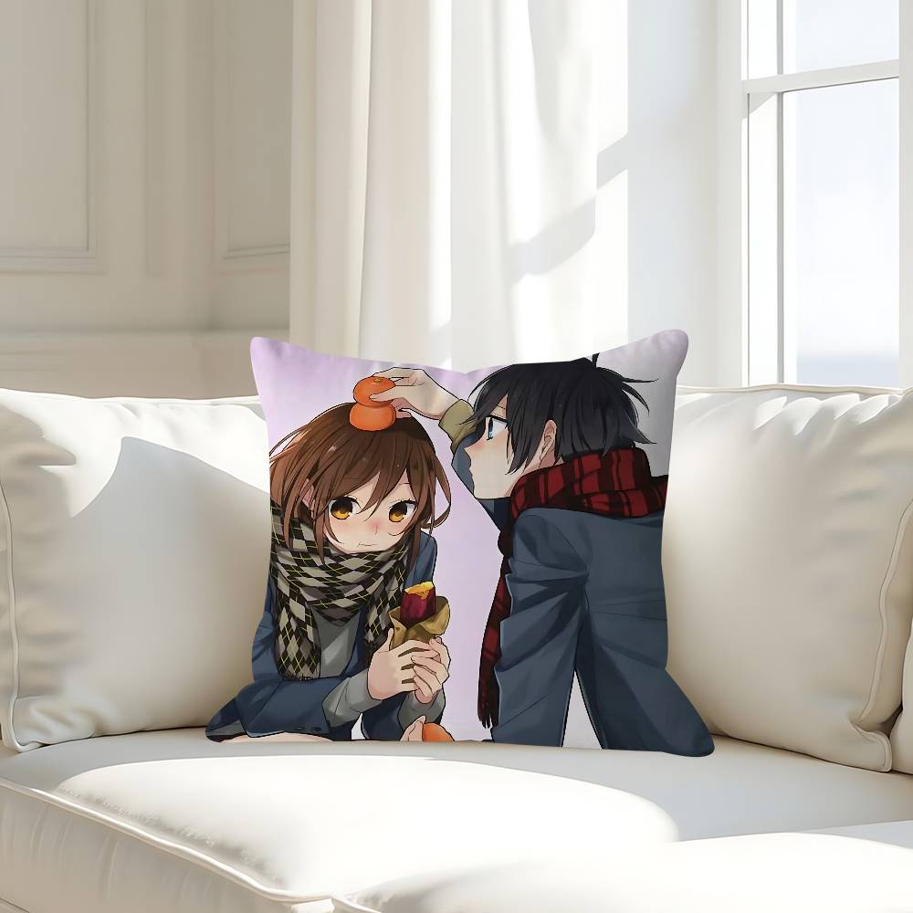 Anime H-Horimiya Pillow Case Removable Washable Cushion Cover – All-Season Soft Linen