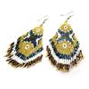 Les Trésors De Lily [N4645] - 'Altaï' Gold Blue Designer Earrings