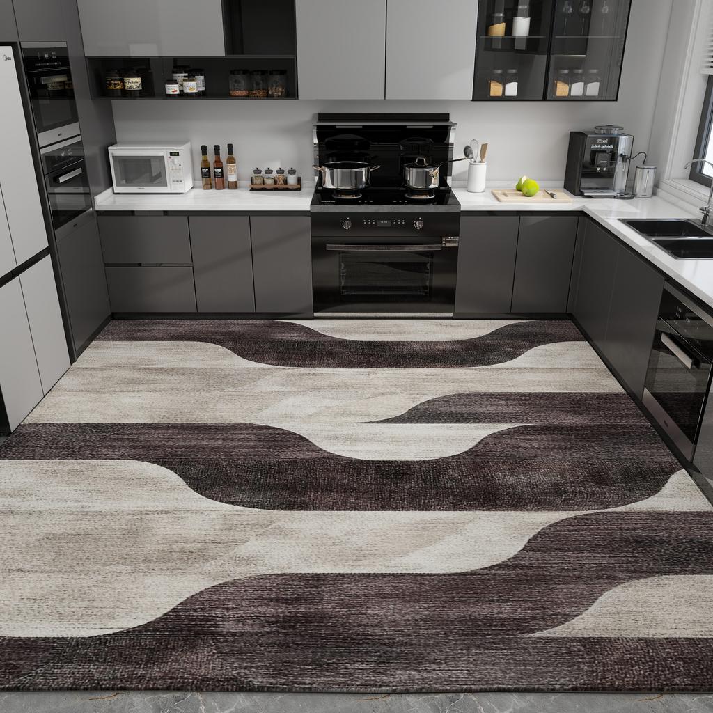Kitchen Floor Mat Simple and Dirt-resistant Carpet Home Decoration Anti-slip Foot Mats Wear-resistant Large Size Mats
