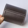 Pen Container Large Capacity Wear Resistant Smooth Edge Simple Style Compact Size Save Space Faux Leather Round Pen Holder Desktop Stationery Storage