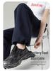 Damen 2025 Sommer Marineblau Weitbeinige Fallschirm-Cargohose