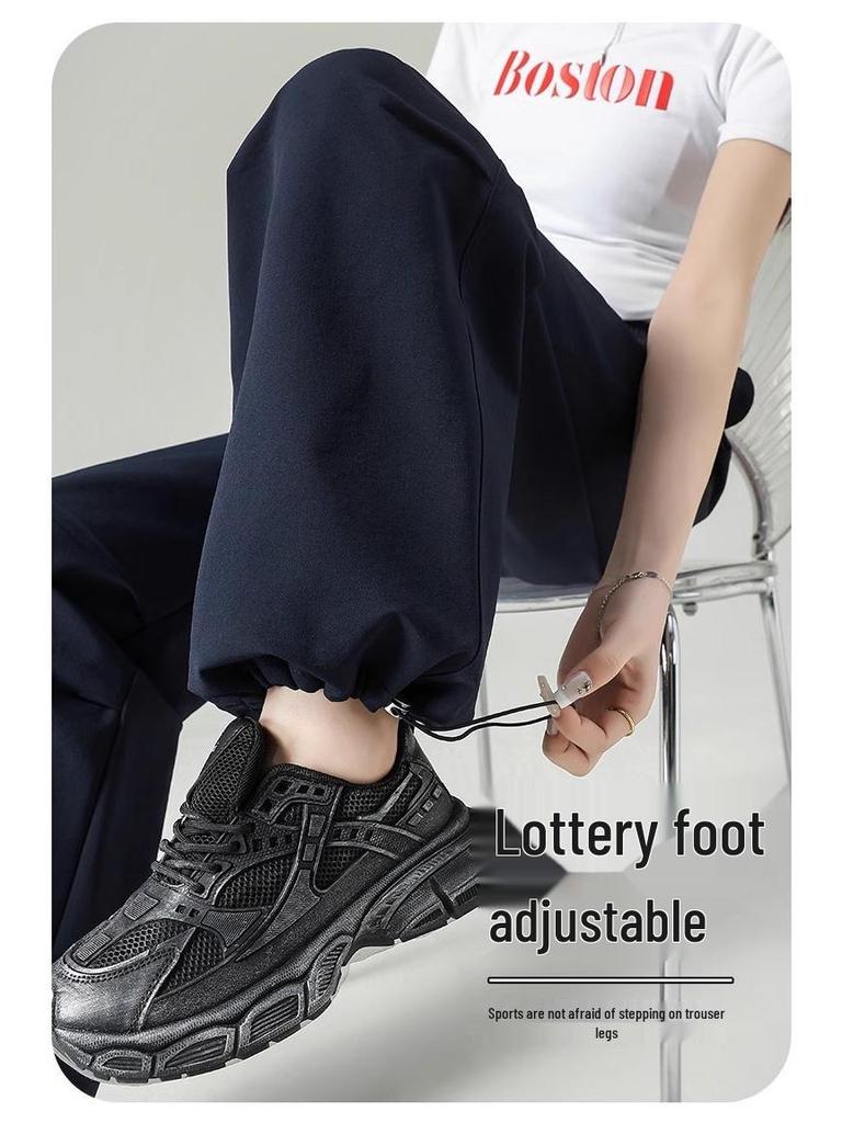 Damen 2025 Sommer Marineblau Weitbeinige Fallschirm-Cargohose