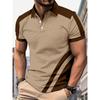 Men's Short Sleeved Polo Shirt 3D Polka Dot Print