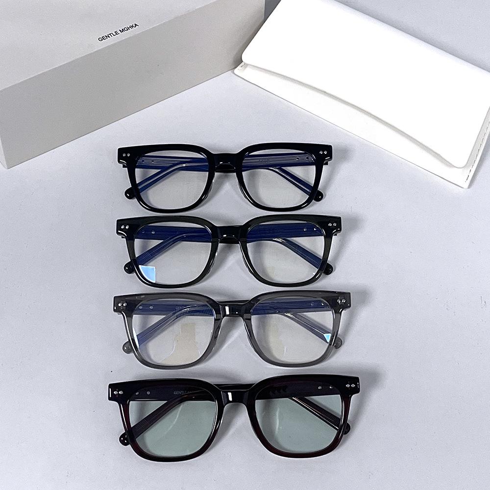 2024 Retro GM Square Eyeglass Frame, Unisex Acetate with Prescription Lenses
