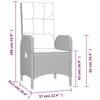 VidaXL Outdoor Chairs 2 Pcs Woven Resin Grey 46219