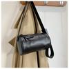 IELGY Casual Soft Leather Men's and Women's Street Shoulder Dimple Bag