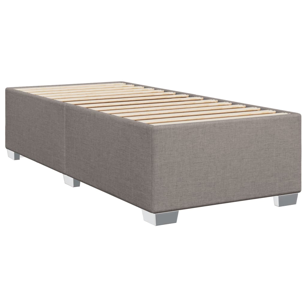 Vidaxl Letto Continentale Con Materasso, Taupe, Tessuto, 90X200 Cm