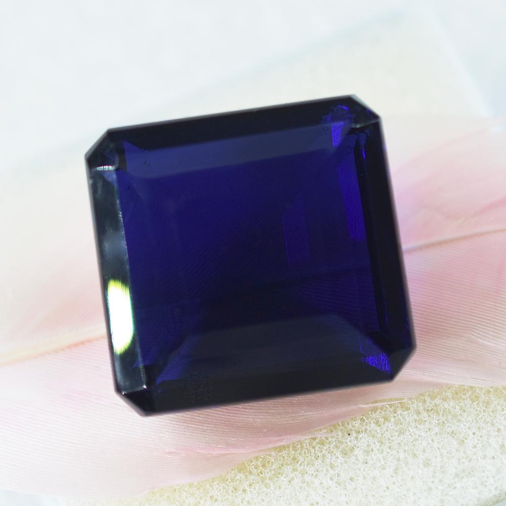 Natural Purple Amethyst Loose Gemstone 48.6 Ct Square Cut for Jewelry Making and Gem Collections
