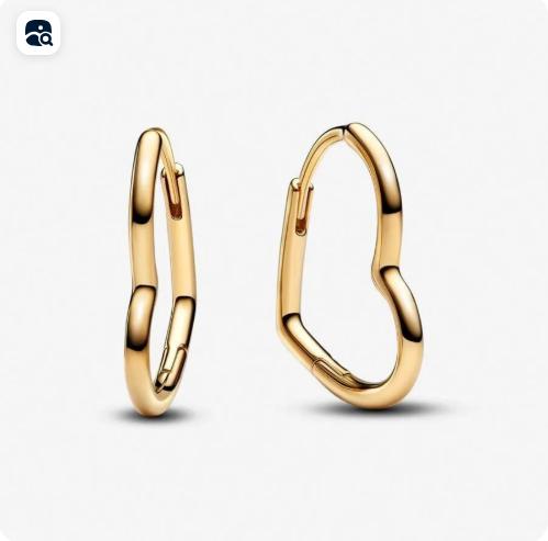 Gold Hearts Earrings One Size