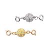 2 Sets Magnetic Lobster Clasps Kit, Rhinestone Ball Clasps, Perfect for Jewelry Necklace