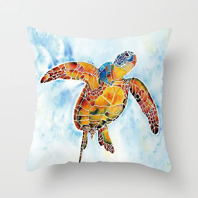 Sea Breeze Anchor Octopus Turtle Cushion Cover Decorative Pillowcase Sofa   Home Textile