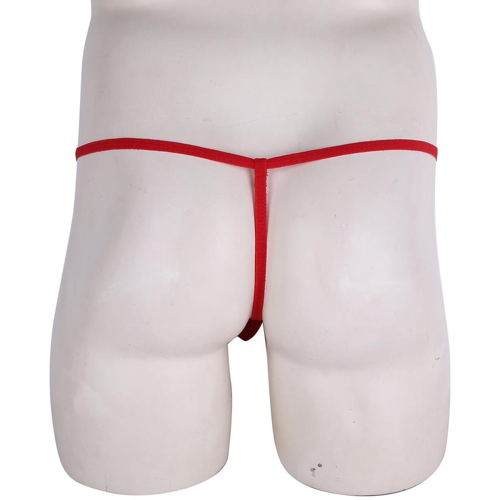 Men's See Through Thongs G-String Low Rise Underwear T-Back Bikini Briefs