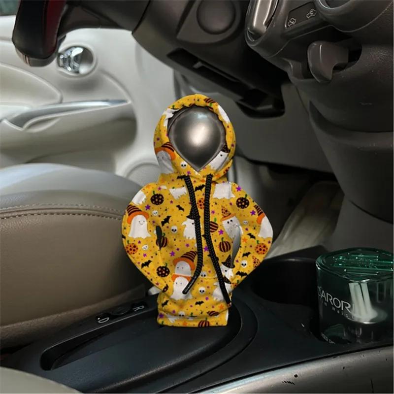 

Halloween Car Gear Shift Hoodie Cover Gear Handle Decoration Fits Manual Automatic Universal Car Shift Lever Interior Decor