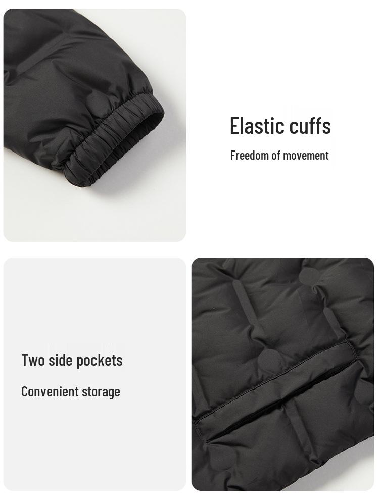 Autumn/Winter 2024 High-End Windproof Jacket with Three-Proof Fabric & 90% White Duck Down Liner for Couples
