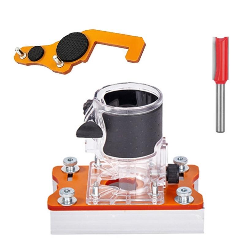 

Wood Routers Base 2 in 1 Wood Palms Routers Base Routers Wood Routers Tool for Trimmers Clear Plastic Base Hand Tool 1