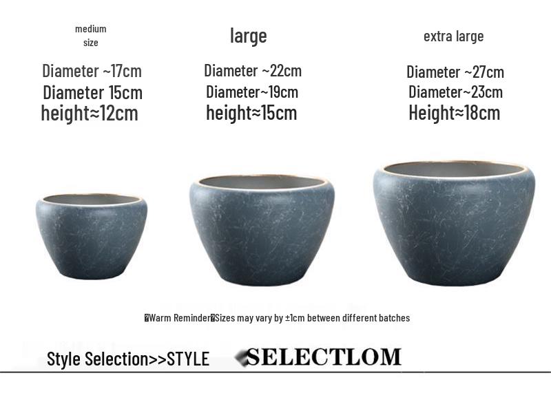 Nordic Style Extra-Large Ceramic Flower Pot for Indoor/Outdoor Use - Ideal for Money Tree, Pothos, and Creative Bonsai.