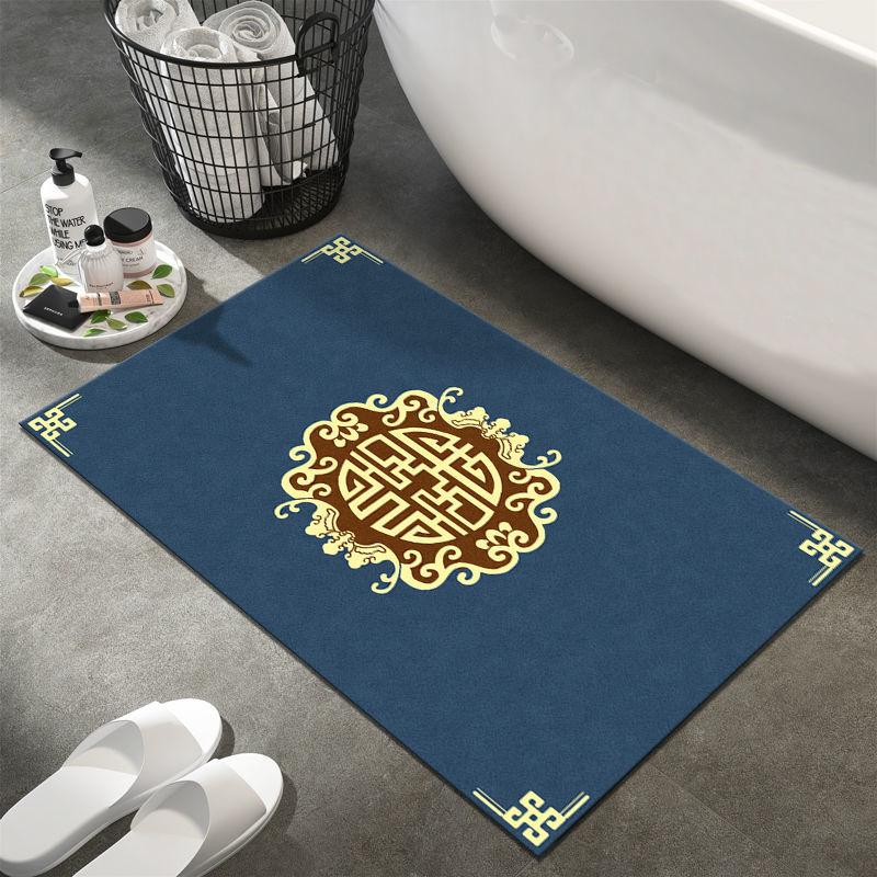 Chinese toilet, bathroom, diatom mud door non-slip foot pad, quick-drying and dirt-resistant soft pad