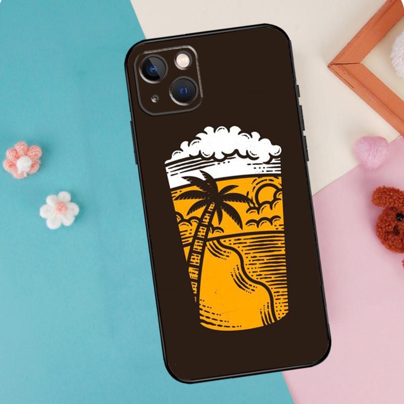 Beer Phone Case For iPhone 16 15 13 12 11 14 Pro Max Plus Mini XR 16e Funda Silicone Back Cover