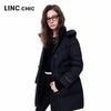 Jinyujie Women's 2025 Winter 90% Duck Down Hooded Mid-Length Puffer Jacket
