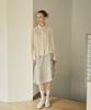 OURO Shirring String Blouse [ Beige ]