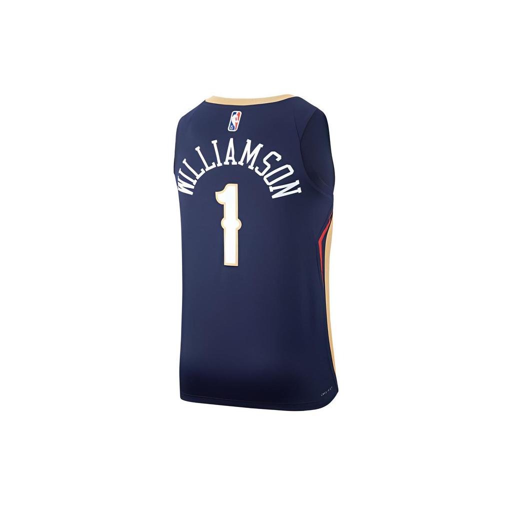 Nike NBA Retro Zion Williamson No. 1 Jersey - New Orleans Pelicans Fan Edition Men Jerseys Blue DB3581-419