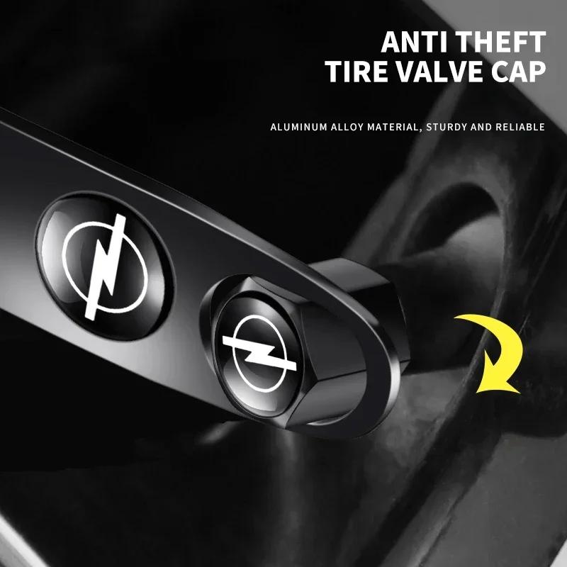AAAYI1 Car Accessories Metal Wheel Tire Valve Caps With Wrench Keychain For Opel Astra Insignia Corsa Zafira Meriva Mokka Vivaro Vectra