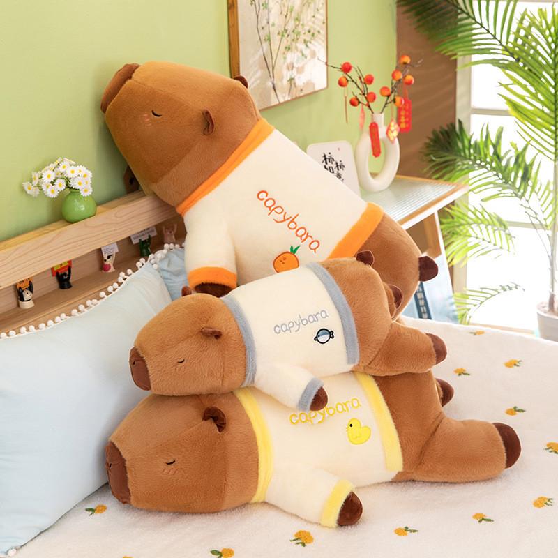 Plush Party Capybara Toy Cute Cartoon Sofa Pillow Girls Bed Sleeping Doll Gift