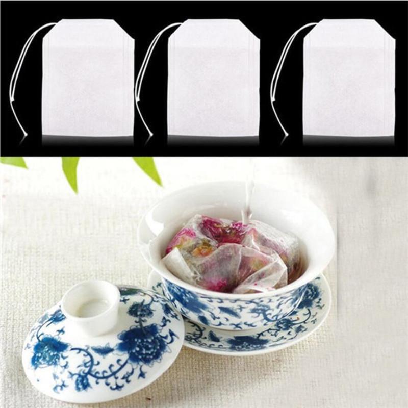 300 Pcs Tea Bags Bags For Tea Bag Infuser With String Heal Seal Sachet Filter Paper Teabags Empty Tea Bags Strainer