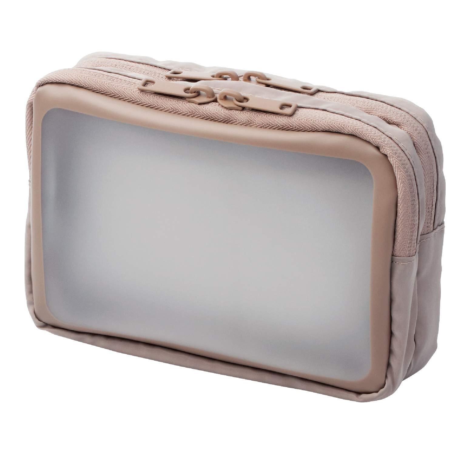 ELECOM Gadget Gadget Pouch with Transparent 2 Gadget Storage M Pouch, Window, Compartments, Case, Pouch, Size, Beige, BMA-GP16MBE бежевый