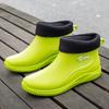 Men's Waterproof Cotton-Insulated All-Season Rain Boots - Unisex, Convertible Design