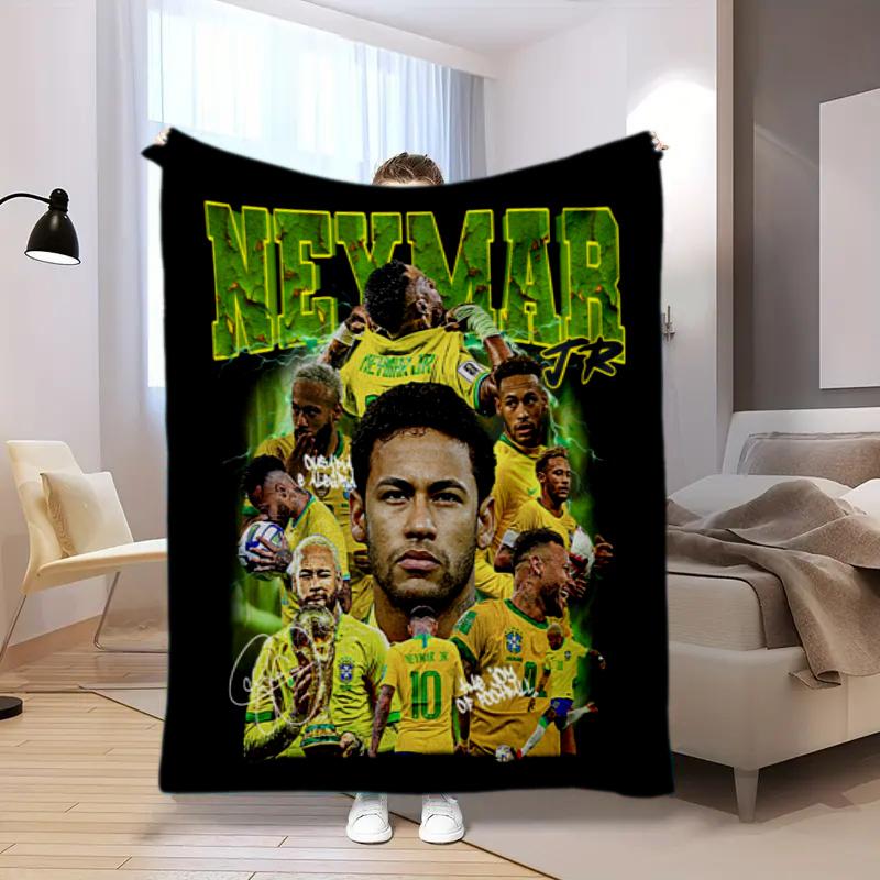 Santos FC Brazilian football player striker Neymar da Silva Santos Júnior blanket portable four season home bed office travel break warm blanket H1