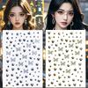 1/10pcs Glitter Star Heart Butterflies Face Sticker Gold Silver Rhinestones Sticker Temporary Tattoos DIY Body Arts Party Decor