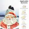 1pc Christmas Santa Claus Theme Design Flannel Blanket - 3D Printed Soft Warm, All-Season Lightweight Throw for Camping Travel Bed-080702