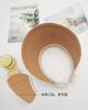 Straw hat spring and summer women's pearl fixed diamond empty top hat ins wind straw woven pearl strip big eaves sun protection monochrome sun hat