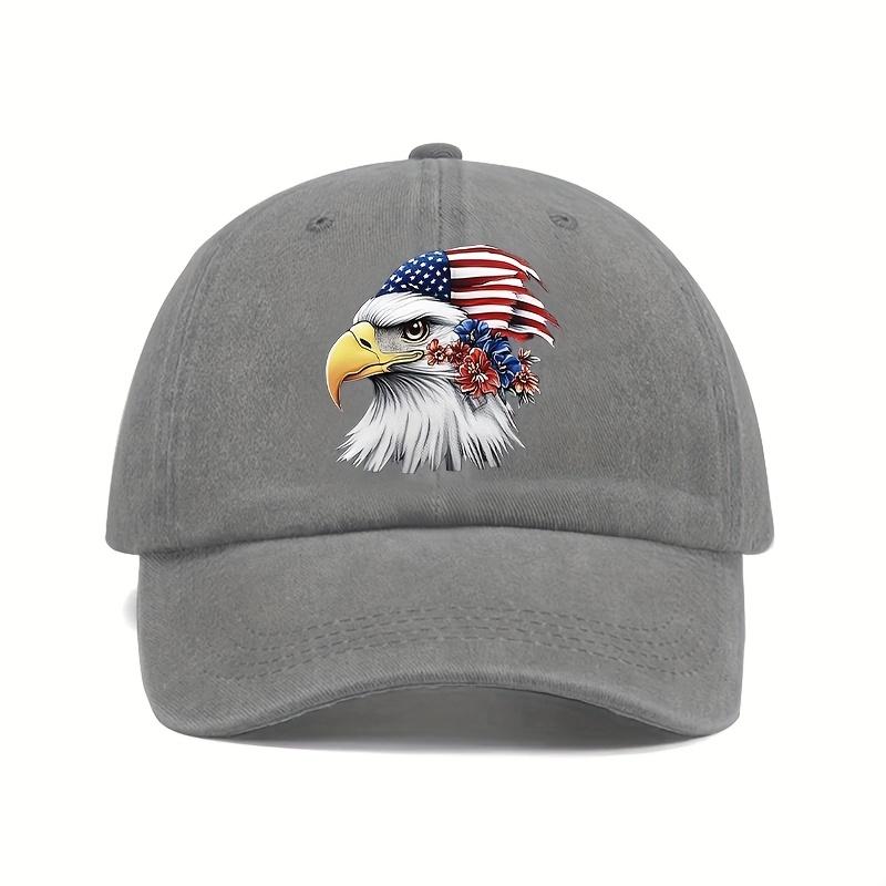 Adjustable Patriotic Eagle Baseball Cap  Lightweight Polyester Sun ProtectionIdeal for Outdoor Activities Like Fishing  Golf