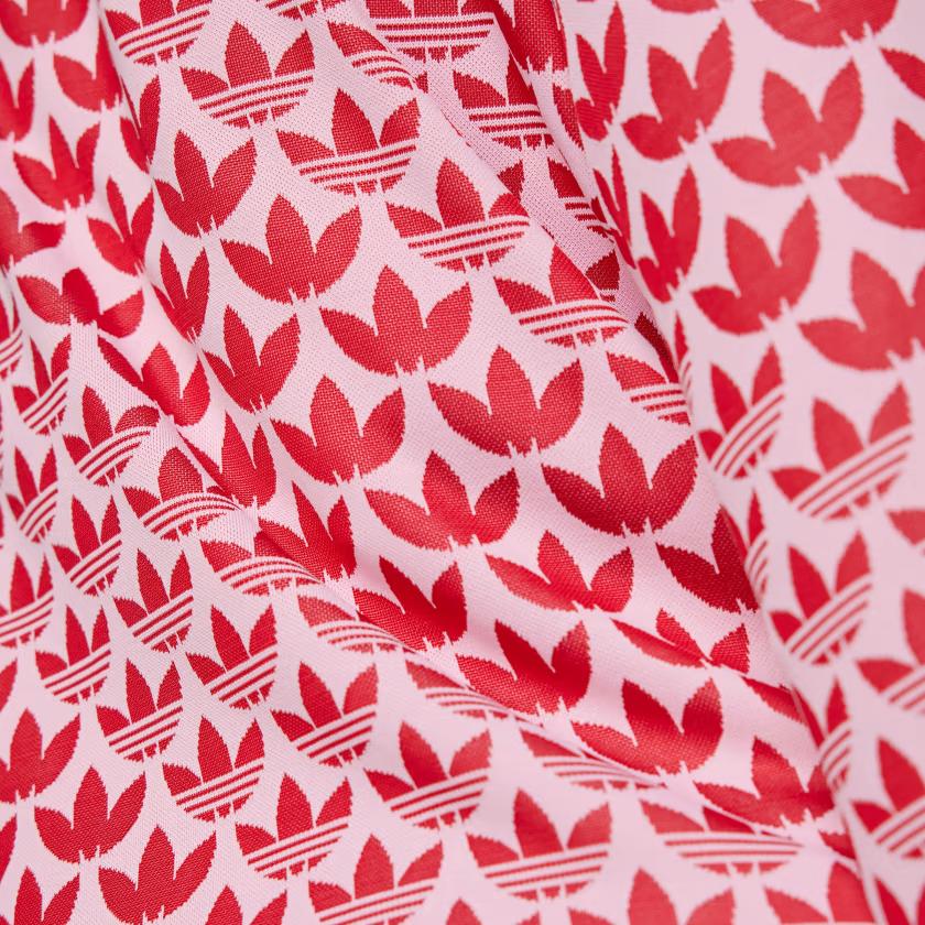 Adidas Originals 70S Logo All Over Print Zip Jacket Women Jacket Red IK7872